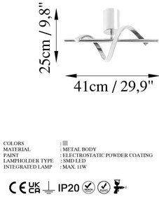 LED осветително тяло за таван в сребрист цвят ø 7 cm Likma – Opviq lights