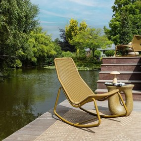 Градински стол от изкуствен ратан в цвят жълта охра Tom – WOOOD