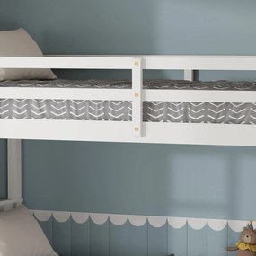 Двуетажно легло Bishop-бял-90x200