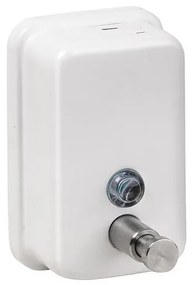 Дозатор за течен сапун 9,7x15 см неръждаема стомана/бял