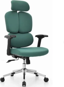 Ергономичен офис стол от мрежа HC-1053 в елегантно евкалиптово зелено