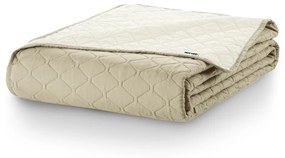 Бежово-бяла покривка за легло от микрофибър , 200 x 220 cm Axel - DecoKing
