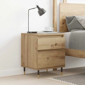 857398 vidaXL Нощно шкафче Artisan Oak 40x35x50 cm Инженерна дървесина