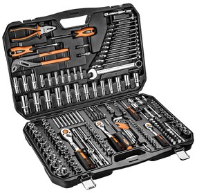 Гаечни ключове 1/2", 3/8", 1/4", комплект 233 бр. 10-078