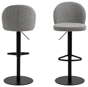 Черен и сив бар стол с регулируема височина (височина на седалката 55 см) Patricia - Actona