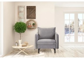 Сиво кадифено кресло Juli – Ropez