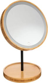 Огледало за баня 5five, Бамбук, LED, Ø16 cm