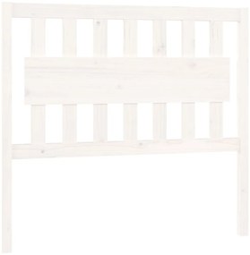 818556 vidaXL Горна табла за легло, бяла, 105,5x4x100 см, бор масив