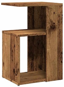 856558 vidaXL Странична маса Старо дърво 36x30x56 cm Инженерна дървесина