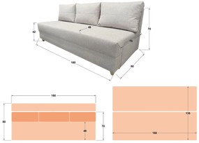 Разтегателно канапе тройка Арано