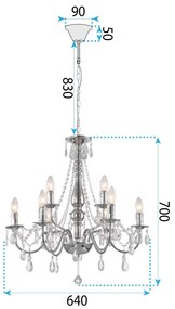 ЛАМПА EBT016-9CP CHROME