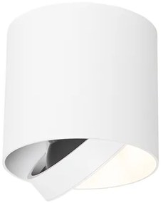 Дизайнерски повърхностно монтиран прожектор бял GU10 111mm - Impact