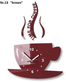 Стенен часовник Time for coffee Черен