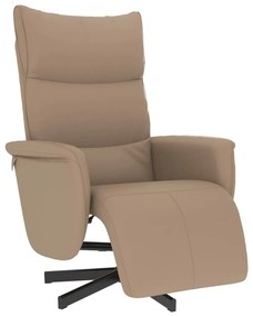 356588 vidaXL Наклоняем стол с поставка за крака, капучино, изкуствена кожа