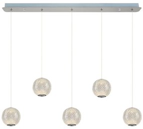 LED полилей на кабел CREMONA 5xLED/5W/230V 3000K матов хром