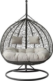 Градинска люлка Olivia -сив светло - сив тъмно