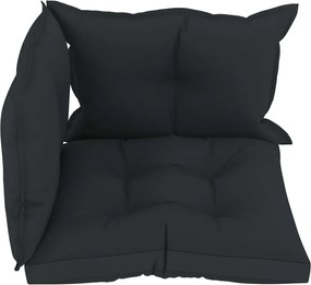 Палетни възглавници за диван Fallon, 3 бр, антрацит, текстил