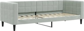 354001 vidaXL Кушетка, светлосива, 80x200 см, кадифе