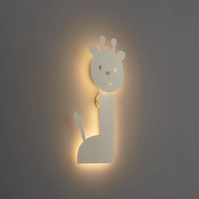 Детска стенна лампа бежова с LED 3-степенно димиране - Gigi the Giraffe