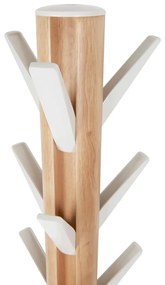 Бяла дървена закачалка от естествен каучук Flapper - Umbra