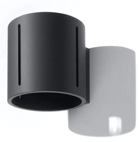 Черна стенна лампа Vulco – Nice Lamps