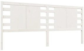 818786 vidaXL Табла за спалня, бяла, 186x4x100 см, бор масив