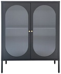 Черна метална витрина 90x110 cm Adelaide - House Nordic