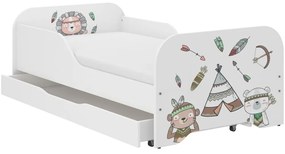 Качествено детско легло с индиански мотив 140 х 70 см