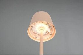 Кремава LED настолна лампа с метален абажур (височина 21 cm) Diaz – Reality