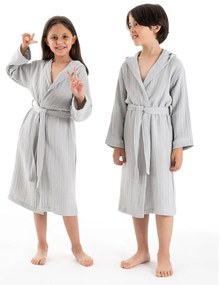 Сива муселинова детска хавлия размер 7-8 години Muslin – Foutastic