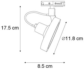 Релсов прожектор 1-фазен черен - Go