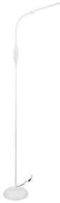 Бяла LED подова лампа (височина 145 cm) Toro - Trio