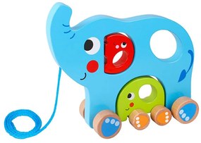 Tooky Toy - Играчка за дърпане Семейство слончета TY321