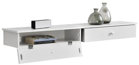 Комплект от 2 броя етажерки за стена с вратички 60x24x12,6cm, Бели
