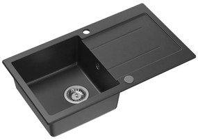 Samona - Кухненска мивка SAMONA 77x44 cm гранит/черен