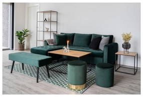 Масичка за кафе с плот в дъбов декор , 45 x 45 cm Vita - House Nordic