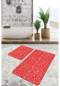 Червени текстилни постелки за баня в комплект от 2 бр. 60x100 cm - Mila Home