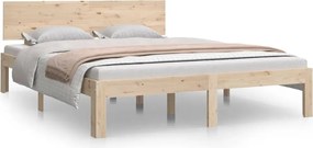 810475 vidaXL Рамка за легло, бор масив, 140х190 см