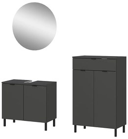 Антрацитен комплект за баня Arcena – Germania