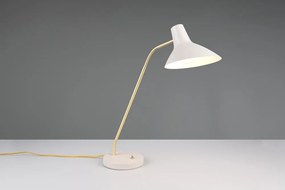 Настолна лампа с огъваща се структура в златист цвят/в цвят слонова кост (височина 54 cm) Traveller – Trio