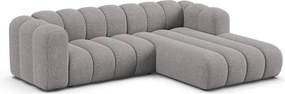 Сив шенилов ъглов диван (десен ъгъл) Lupine – Micadoni