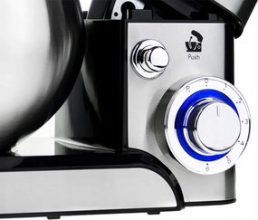 Планетарен миксер Voltz V51115F, 1600W, Метална декорация, 5 литра, 6 скорости, LED, Инокс