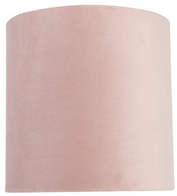 Абажур от кадифе розов 20/20/20 със златен интериор