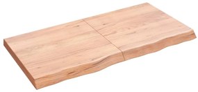 3156376 vidaXL Плот за маса светлокафяв 120x60x(2-6) см обработен масивен дъб