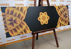 Картина на платно – Интересна златна Мандала