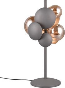 Настолна лампа със стъклен абажур в сиво-златисто (височина 50 cm) Bubble - Trio Select