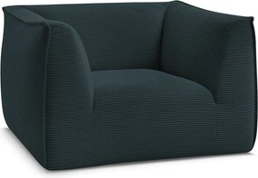 Тъмносиньо кресло от рипсено кадифе Giorgia – Bobochic Paris