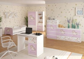 Детско легло MIKI 160 x 80 cm с мотив на розов еднорог