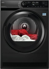 Сушилня AEG TR8394CDE, Клас C, 118 л, 9 кг, LED дисплей, AbsoluteCare, MixDry, WiFi, Черен