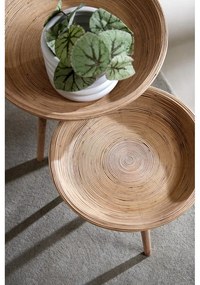 Ратанови кръгли странични масички в комплект от 2 бр. ø 56 cm Colon – Light &amp; Living